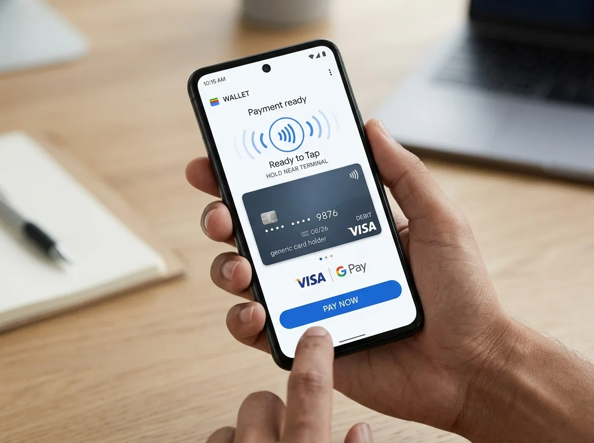 Android κινητό με Google Pay ενεργοποιημένο και στοιχηματική εφαρμογή
